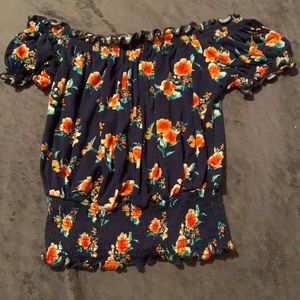 off the shoulder floral top